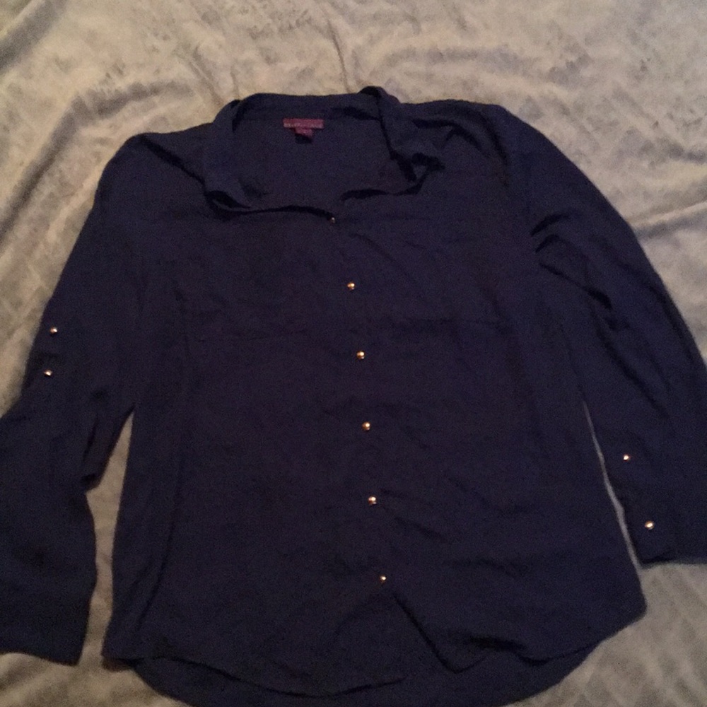 Blue button-up